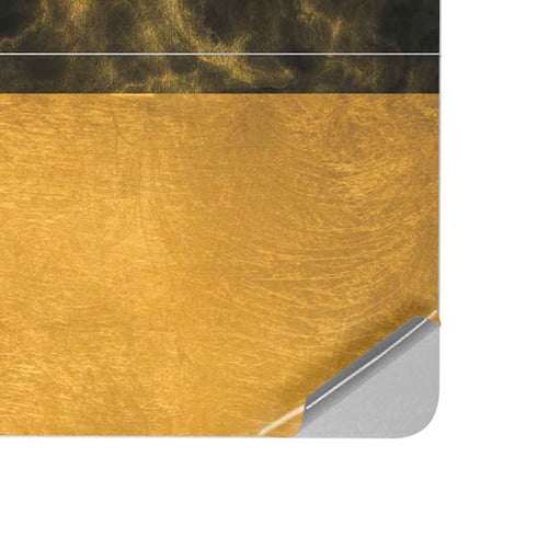 Black and Gold Split Marble Surface Laptop Studio Skin